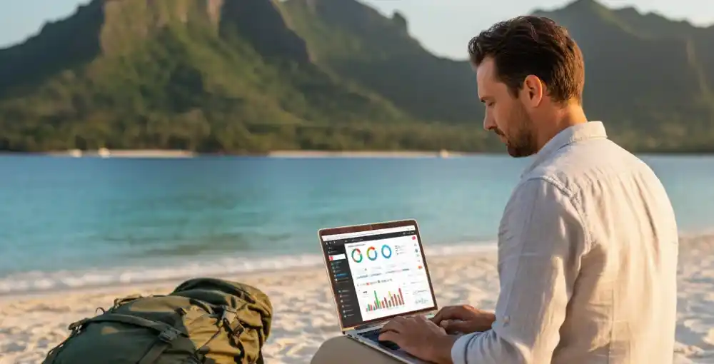 man-working-on-beach-with-laptop