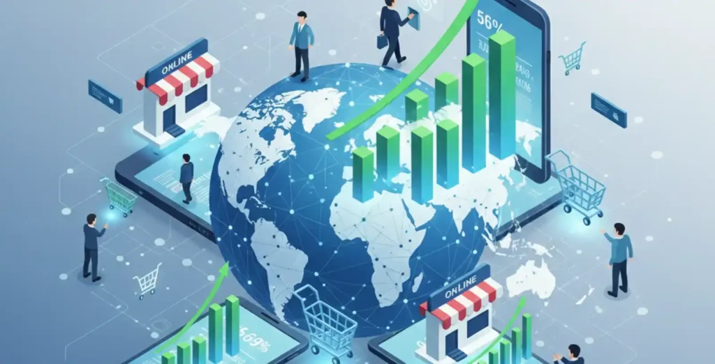 Global-e-commerce-growth-trends-and-online-shopping-evolution